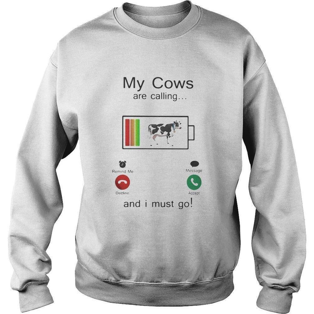 Holstein My Cows Are Calling And I Must Go Out Of Battery Sweatshirt 1